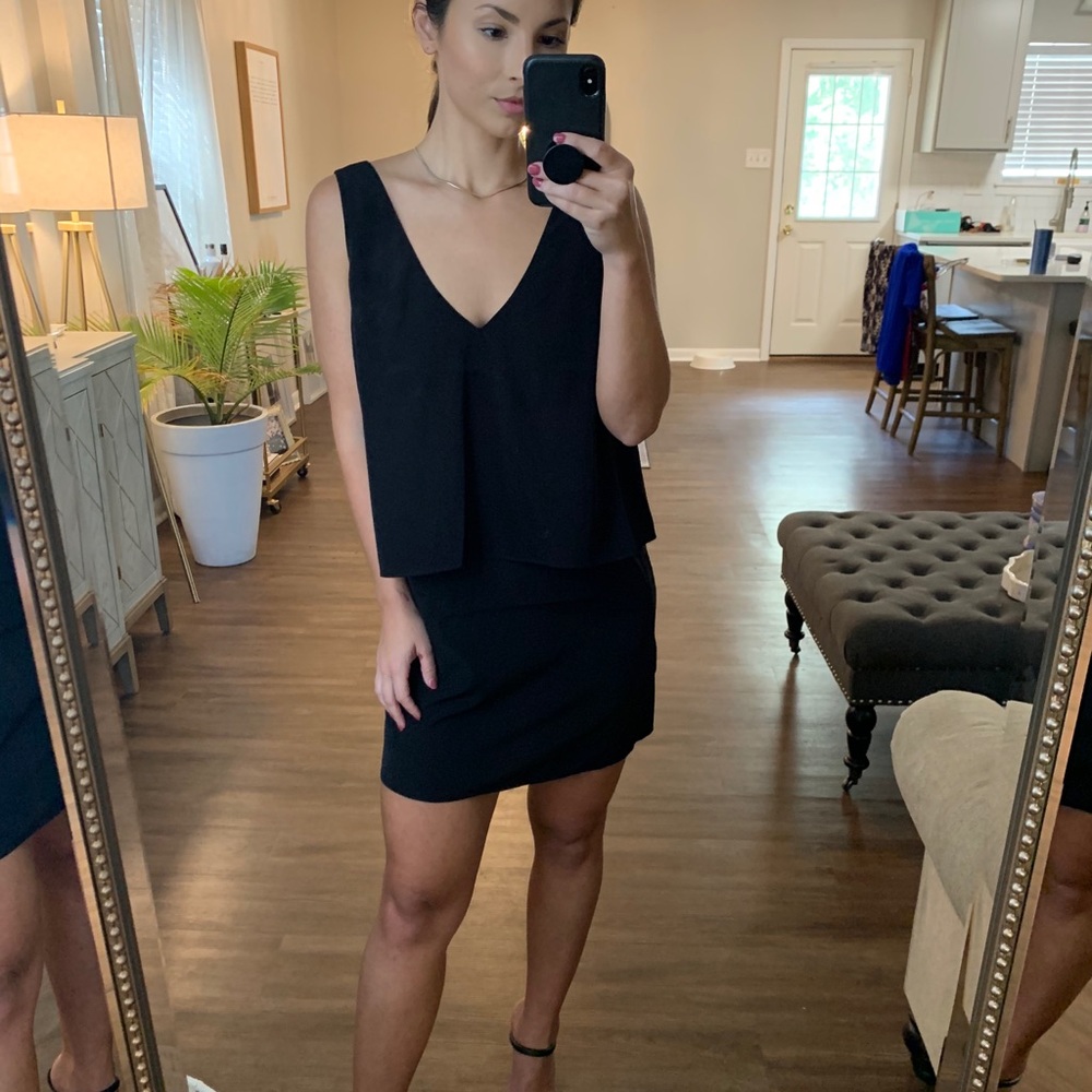 Black Tiered Mini Dress